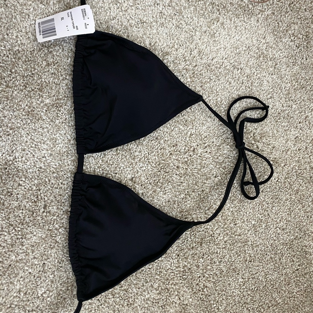 NWT Black Triangle Swim Top